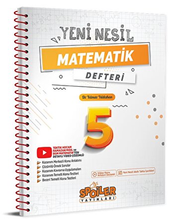 5. Sınıf Matematik Yeni Nesil Defteri Spoiler Yayınları