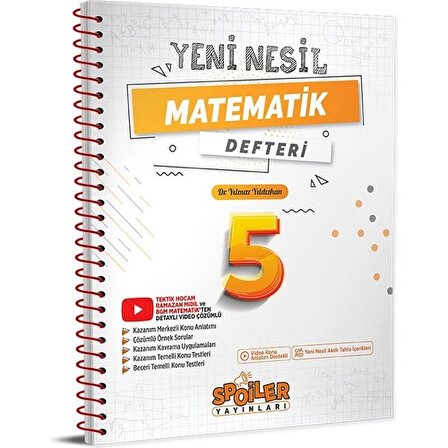 5. Sınıf Matematik Yeni Nesil Defteri Spoiler Yayınları