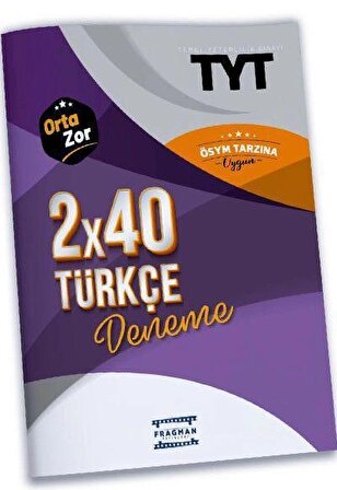 TYT 2x40 Yeni Nesil Türkçe Deneme Orta Zor Fragman Yayınları