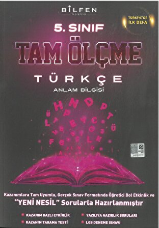 BİLFEN 5 SINIF TÜRKÇE TAM ÖLÇME YENİ