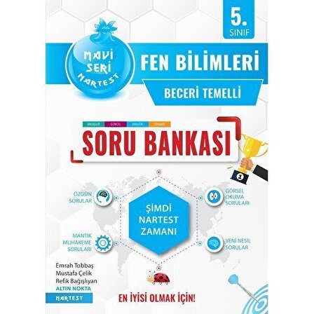 5.Sınıf Mavi Fen Bilimleri Soru Bankası Nartest Yayınları