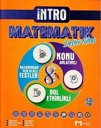 8. Sınıf Matematik İntro Konu Anlatımlı Defter Kitap