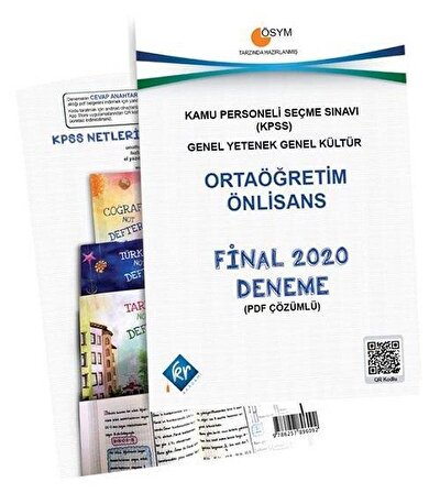 KR Akademi 2020 KPSS Lise Ortaöğretim Ön Lisans Final Deneme PDF Çözümlü