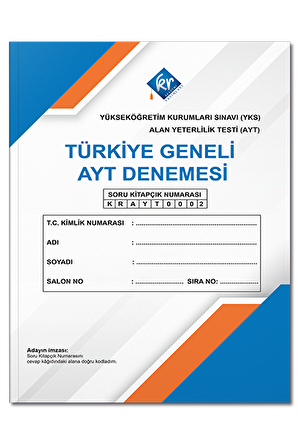 KR Akademi AYT Türkiye Geneli Deneme