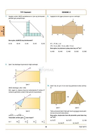 TYT AYT Geometri 20'li Deneme Kitabı
