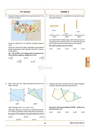 Toprak TYT AYT Geometri RAY 20 Deneme