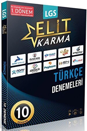 8. Sınıf LGS Türkçe 1. Dönem Elit Karma 10 lu Deneme Paraf Yayınları