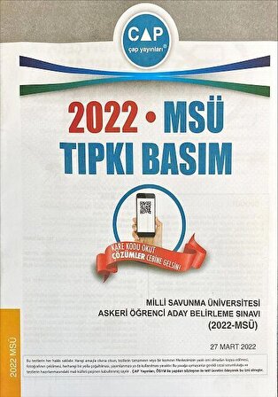 Çap Yayınları Üniversiteye Hazırlık 2022 MSÜ Tıpkı Basım