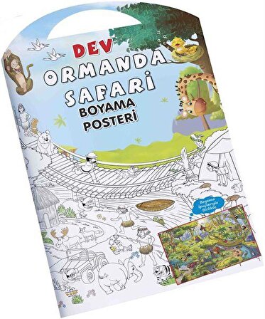 Ormanda Safari Dev Boyama Posteri / Kolektif