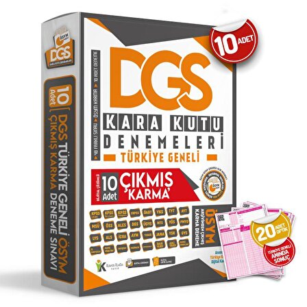 2024 DGS Sayısal-Sözel-TM ÖSYM Çıkmış Karma Kara Kutu Türkiye Geneli D. Çözümlü 10lu Deneme Paketi