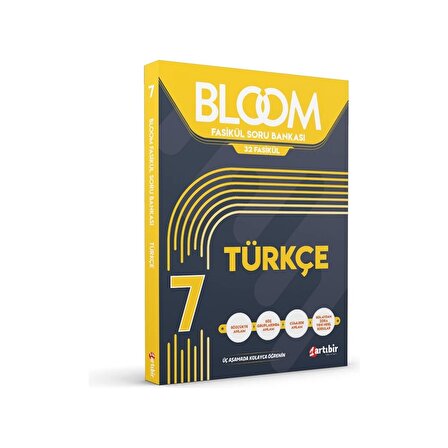 Artıbir 7 Sınıf Türkçe Bloom 32 Fasikül Soru Bankası (Kolaydan Zora Yeni Nesil Sorular)