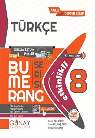8. Sınıf Türkçe Etkinlikli Bumerang Serisi
