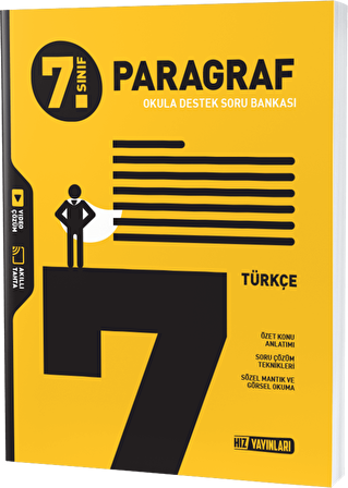 Hız Yayınları 7.Sınıf Türkçe Paragraf Okula Destek Soru Bankası