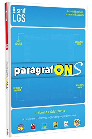 ParagrafON + ParagrafONS + Paragrafta Son Nokta - LGS Paragraf Soru Bankası Seti- Tonguç Akademi