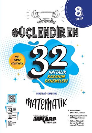 Ankara 8.Sınıf LGS Güçlendiren 32 Haftalık Matematik Kazanım Denemesi