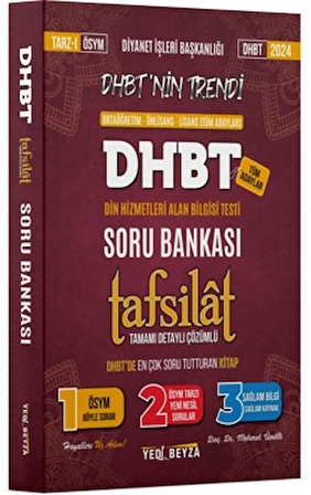 2024 DHBT Tafsilat Tamamı Çözümlü Soru Bankası