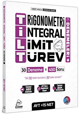Mert Hoca Yayınları 2024 Ayt Tilt Trigonometri İntegral Limit Türev 30 Lu Deneme