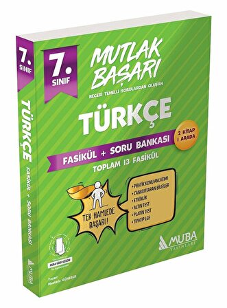 MUBA Yayınları 7.Sınıf YENİ Türkçe Fasiküller + Soru Bankası