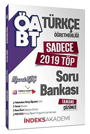 ÖABT Türkçe Öğretmenliği Sadece 2019 TÖP Soru Bankası İndeks Akademi