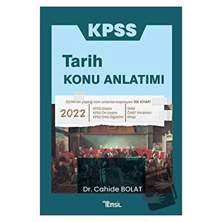 KPSS Tarih Konu Anlatımı / Temsil Kitap / Cahide Bolat