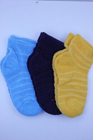 4 Çift Kız Çocuk 5-7 Yaş Arası Havlu Kışlık Çorap