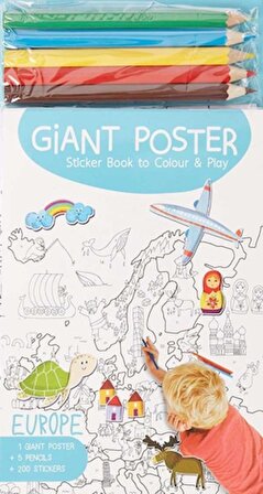 Giant Poster Colouring Book: Europe
