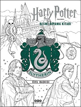 Harry Potter Filmlerinden Resmi Boyama Kitabı - Slytherin Özel Baskısı
