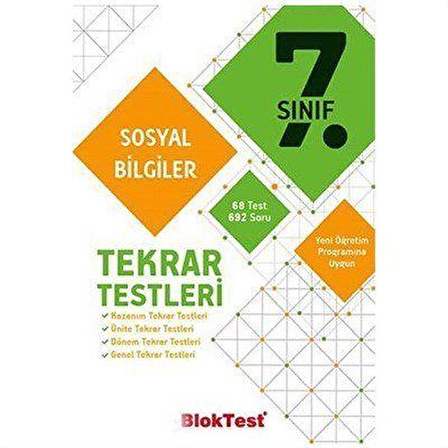 Tudem Yayınları 7.Sınıf Sosyal Bilgiler Tekrar Testleri