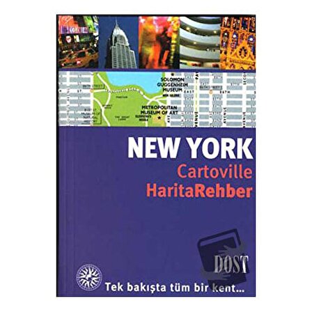 New York Cartoville Harita Rehber (Ciltli) / Dost Kitabevi Yayınları / Nicolas