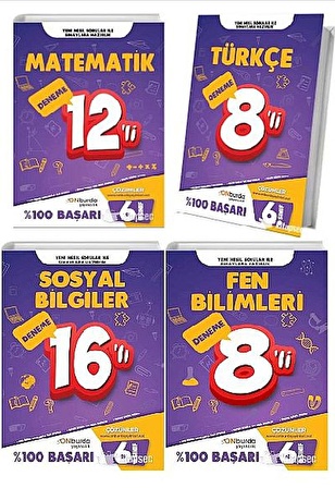 6.Sınıf OnburdaYeni Nesil Branş Denemeleri (4 Kitap) Onburda Yayınları