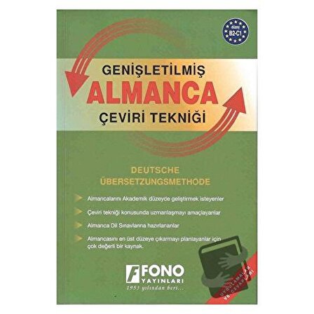 Genişletilmiş Almanca Çeviri Tekniği / Fono Yayınları / Aslı Çetinkal,Tahir