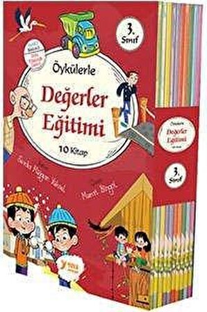 3.Sınıflar İçin Öykülerle Değerler Eğitimi 10 Kitap Yuva Yayınları