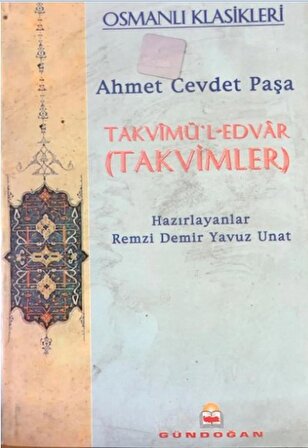 Takvimü`l-Edvar (Takvimler)cep boy Ahmed Cevdet Paşa Gündoğan Yayınları