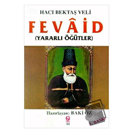 Hünkar Bektaş Veli Fevaid / Can Yayınları (Ali Adil Atalay) / Baki Öz