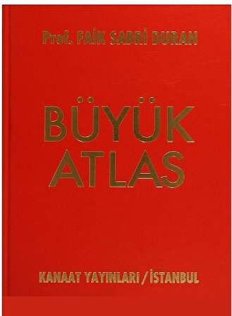 Kanaat Büyük Atlas Golden ( Ciltli) Prof Faik Sabri Duran