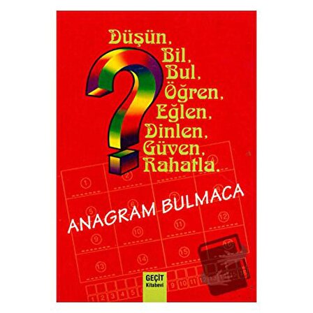 Anagram Bulmaca / Geçit Kitabevi / Kolektif