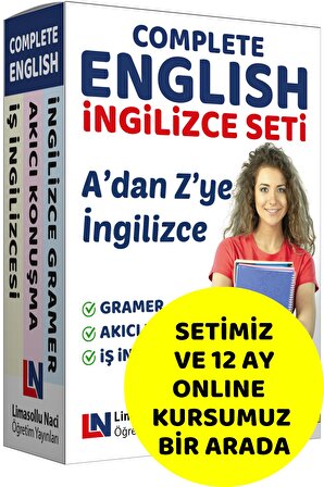 Komple İngilizce Eğitim Seti + 12 Aylık Online İngilizce Kursu