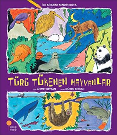 Türü Tükenen Hayvanlar / İlk Kitabını Kendin Boya - Müren Beykan - Günışığı Yayınları