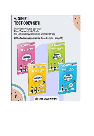 4. Sınıf Test Ödev SETİ (4 Kitap) Sadık Uygun Yayınları