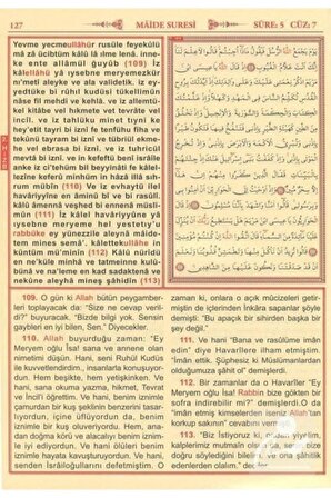 Kur'an-ı Kerim Meali ve Türkçe Okunuşu ( Üçlü, Cami Boy, Bilgisayar Hatlı, Kod: 002)