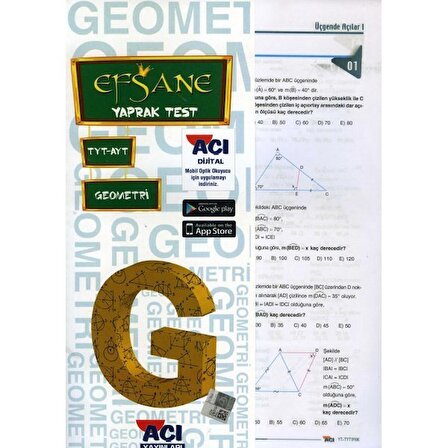 Efsane Tyt Ayt Geometri Yaprak Test 192 sayfa