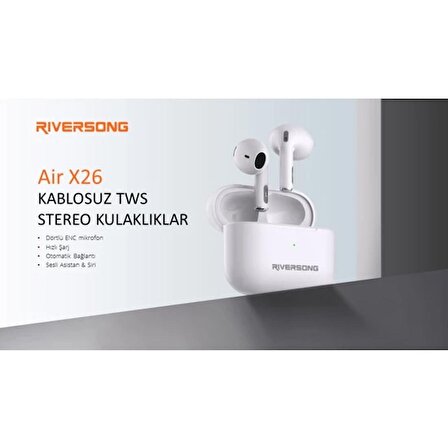 Riversong Audio Air X26 White Bluetooth Kulaklık