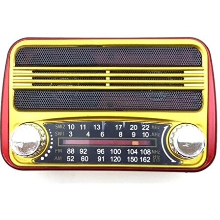 Gaman Nostaljik Bluetoothlu Müzik Kutusu,3 Band Radyo, Usb, Sd, Mp3 Player Rt-310 13cm