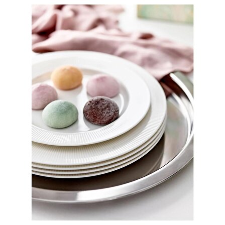24 Parça OFANTLIGT Yemek Takımı MeridyenDukkan Beyaz Renk Modern Klasik Set Feldispat Porselen 