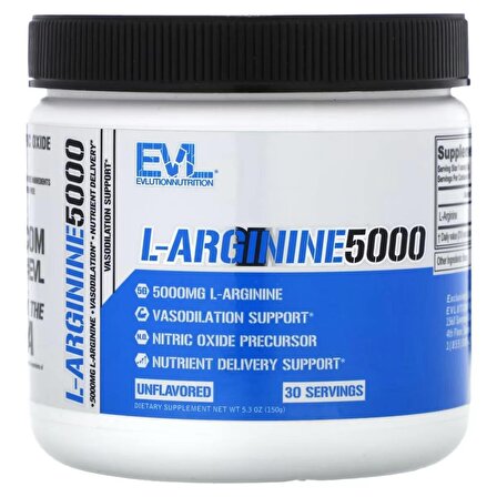 EVLution Nutrition L Arginine Arjinin 5000 150 g