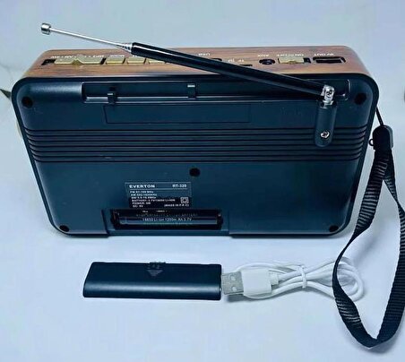 Nostalji Tasarımlı Müzik Çalar Everton RT-320 Bluetooth-Usb-Sd-Fm-Powerbank Özelikli