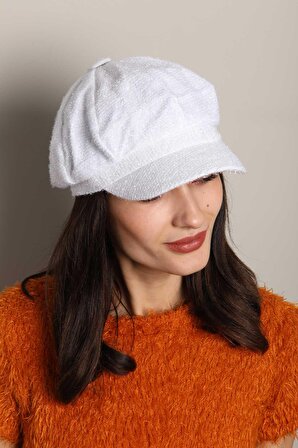 Kadın Kep Denizci Modeli Şapka Simli Tasarım