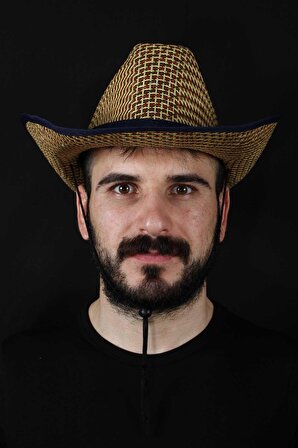 Erkek Şapka Hasır Kovboy Modeli ve Ayarlanabilir Ölçü