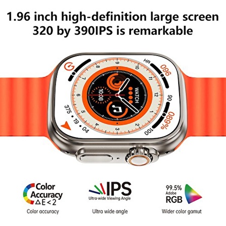 Ws28 Ultra 49mm Kordon Kilitli Vidalı Watch 8 Ultra 2.08 Ekran Akıllı Saat Siyah-truncu
