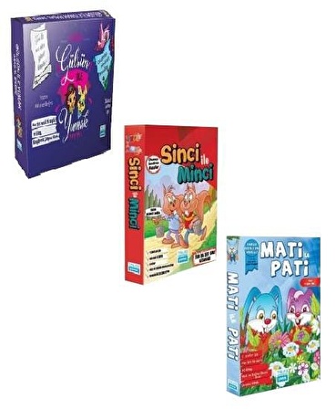 Talas 1. Sınıf Hikaye Seti 3 Kutu 28 Kitap (Sinci Minci - Mati İle Pati - Gülsün İle Yumak)